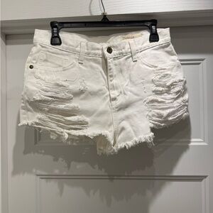 Pistola White Distressed Jean Shorts